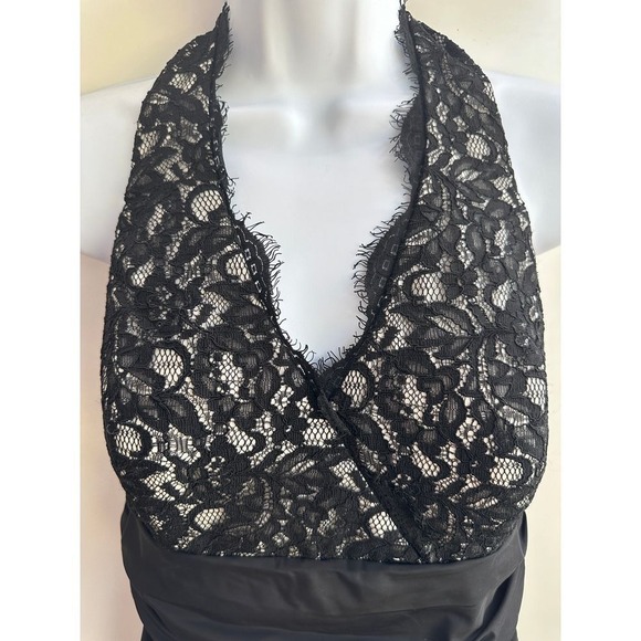 White House Black Market Lace Dress Black Whimsigoth Size 8‎ NWOT - Picture 4 of 13